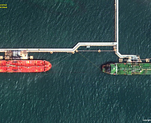 Oil terminal in Singapore, spatial resolution 30 cm, an image from the WorldView-4 satellite