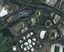 The Stadium Australia (ANZ Stadium) built in 1999 to host the 2000 Summer Olympics. WorldView-2 satellite, 20.10.2009.